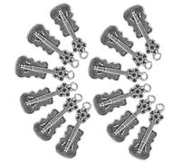 Mobestech 20pcs Alloy Violin Charms Retro Small Pendants for Jewelry Making Diy Crafting Findings Christmas Bracelet Necklace Embellishments in Antique Silver