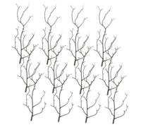 Mobestech 20pcs Black Branch Decoration for Halloween Plants Plastic Branch Decors Artificial Stem Decors DIY Plastic Dried Tree Twigs for Vase Filling Decorative Twigs