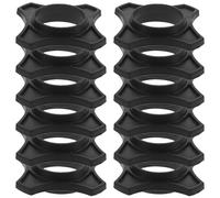 Mobestech 20Pcs Black Microphone Anti-Slip Rings Plastic Replacement Set Wireless Handheld Mic Grip Rings for Ktv Speech Stage Karaoke Accessories