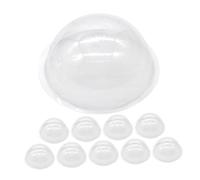 Mobestech 20pcs Clear Plastic Cloche Domes Half Ball Covers for DIY Christmas Snow Globe Crafts Transparent PVC Lightweight and Reusable Holiday Decoration Ornaments