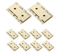 Mobestech 20pcs Golden Tone Double Action Door and Window Hinges 54x47mm 360° Rotation Folding Screen Hardware for Furniture, Gate, and Partition Installation