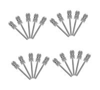 Mobestech 20pcs Nail Drill Bits Sanding Band 2.35mm Cuticle Nail Drill Bit Manicure Tool Replacement Heads Silver
