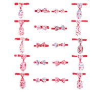 Mobestech 20pcs Pet Neckties Set with Heart-shaped Cupid Bow Ties for Dogs and Cats, Romantic Valentine’s Day Party Accessories, Mixed Styles Bow Tie Collars for Small Pets