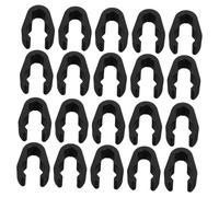 Mobestech 20pcs Plastic Mic Cable Clips for Boom Arm Cable Management Clips Mic Stand Accessories for Home Studio Recording Setup