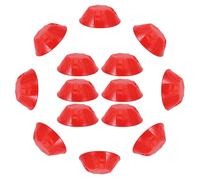 Mobestech 20pcs Red Plastic Detector Covers for Home Restaurant Baking Dustproof Sensor Caps Protective Alarm Shield Minimalist Design Fire Alarm Casing with Easy Maintenance