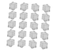 Mobestech 20pcs Simulated Ice Cubes Plastic Faux Ice Cubes Realistic Looking Square for Bar Themed Decor and Photography Props Washable