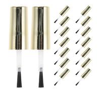 Mobestech 20pcs Thin Replacement Nail Polish Brushes for Gel Manicure Disposable Nail Art Liner Brushes with Soft Bristles Compatible with Gel Bottle Styles for Home and Salon Use