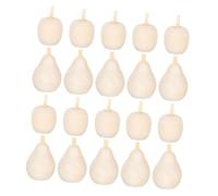 Mobestech 20Pcs Unpainted Wooden Fruit Decorations DIY Craft Supplies Apples and Pears for Painting Creative Handicraft Ornaments to Enhance Imagination and Fine Motor Skills