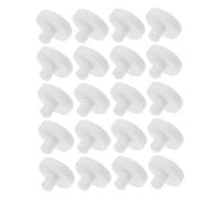 Mobestech 20pcs White Ceramic Coral Frag Rack T-shape Base Aquarium Coral Stand Frag Plugs Reproduction Support for Marine Fish Tanks