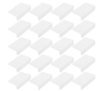 Mobestech 20pcs White Mini Menu Board Kit with L-shaped Pvc Frame, Space-saving and Easy to Wipe Desktop Message Sign Board for Bakery and Dessert Counter Price Tags