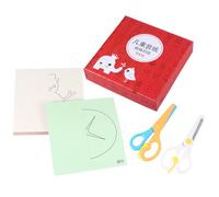 Mobestech 240 Sheets DIY Paper Cuttings Set with Two Safety Scissors Colorful Folding Origami Paper for Educational Craft