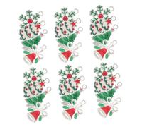 Mobestech 24pcs Alloy Christmas Pendants for Jewelry Making Silver Xmas Tree Snowflake Bell Charms with Seasonal DIY Crafting Findings for Bracelets Necklaces Earrings Holiday Accessories