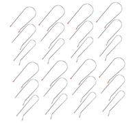 Mobestech 24pcs Hot Roller Securing Clamps Replacement Clips for Electric Heated Curlers Stainless Steel and Resin Quick Heating Hair Curler Pins for Versatile Styling