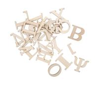 Mobestech 24pcs Natural Wood Greek Alphabet Letters for Interactive Learning Spelling Games Puzzles and DIY Wall Decor Crafts Unfinished Flat Wooden Letters for Creative Painting and