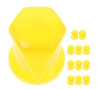 Mobestech 24pcs Yellow Tire Lug Nut Covers Plastic Wheel Nut Caps for Cars and Trucks for Accurate Wheel Hub Screw Monitoring and Anti-Vibration Security
