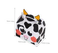 Mobestech 25pcs Cow Cartoon Party Favor Boxes Handheld Candy Treat Snack Boxes for Birthday Wedding Christmas Farm Animal Theme Easy Assembly and Keepsake