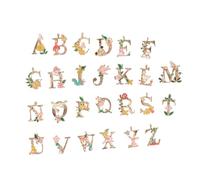 Mobestech 26pcs Alloy Letter Charms Pendants for Jewelry Making DIY Necklace Bracelet Craft Supplies Alphabet Initial Beads for Accessories