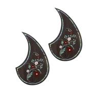 Mobestech 2pcs Acoustic Guitar Pickguard Sticker 39-41 Inch Water-drop Floral Protective Anti-scratch Decal for Guitar Body Maintenance