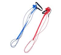 Mobestech 2pcs Adjustable Pet Parrot Bird Harness Leash Lightweight Non-slip Handle Flying Training Rope for Cockatiel Conure Budgie Parakeet Red and Blue