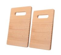 Mobestech 2pcs Beechwood Mini Laundry Washboard Montessori Educational Tool for Hand Washing Compact Scrubbing Board for Young Learners Learning Experience for Practical Life Skills