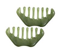 Mobestech 2pcs Beeswax Massage Scrapers Comb Set, Muscle Relaxing Scraping Tools for Head Care, Daily Scalp Massage and Health Maintenance