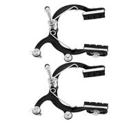 Mobestech 2pcs Bike Brake Calipers Kit Front Rear Mechanical Disc Brakes Fit for Mountain Folding Bikes Sensitive Responsive Stopping Power Black