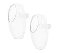 Mobestech 2pcs Bird Feeder Cage Hanging Food Box for Cockatiel Parakeet Lovebird Indoor Window Bird Feeder