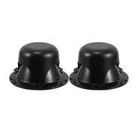 Mobestech 2pcs Black Rv Roof Vent Cap with Screws Aerodynamic Mushroom Ventilation Cover for Motorhome Trailer Plumbing Easy Install Roof Ventilation for Improved Airflow and Driving