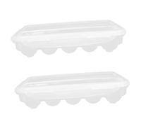 Mobestech 2pcs Box Egg Storage Box Lid Portable Egg Carrier Case for Refrigerator Use for Kitchen Storage