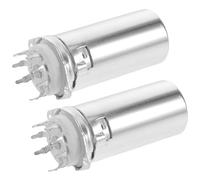 Mobestech 2pcs Ceramic Pcb Mount Tube Socket with Aluminum Shield, Nine-pin Metal and Ceramic Valve Socket for Reliable Transmission and Versatile Compatibility, for Stereo Tube Amplifier