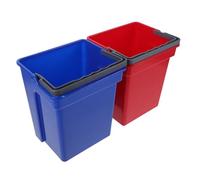 Mobestech 2pcs Cleaning Vehicle Trash Can Plastic Utility Bucket Handle for Commercial Waste Basket
