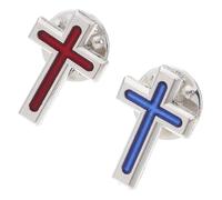 Mobestech 2pcs Cross Brooch Pin Religious Pins for Suits Ties Attire Unique Christian Decoration for Baptism Communion Formal Events
