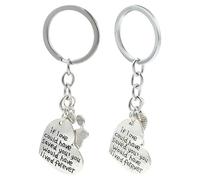 Mobestech 2Pcs Dog Paw Pet Souvenir Keyrings Alloy Memorial Keychains with Heart and Paw Design for Pet Remembrance and Sympathy
