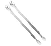 Mobestech 2pcs Double-end Stainless Steel Sampling Spoons for Laboratory and Medicine Use Ergonomic Design for Accurate Powder and Granular Material Transfer