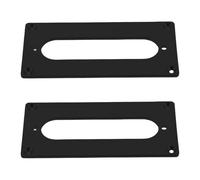 Mobestech 2pcs Electric Guitar Pickup Mounting Ring Frame 92x46mm Metal Construction Black Sturdy Replacement Part with Flat Bottom for Stable Installation and Enhanced Sound Quality