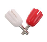 Mobestech 2pcs Electric Guitar String Winder Plug Metal Red White Silent Low Noise Tool for Acoustic Classical Ukulele Quick DIY Repair Parts