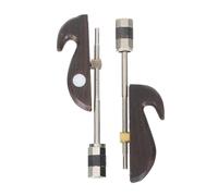 Mobestech 2Pcs Erhu Accessories Ebony Inlaid Shell Wooden Bow with Iron Screw Heads Professional Erhu Fittings Replacement Suitable for Beginner and Performance Use