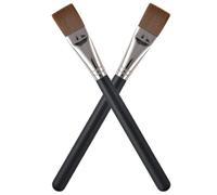 Mobestech 2pcs Flat Head Face Mask Brush Multipurpose Mud Mask Applicator for Facial Skincare Salon Use Cosmetic Foundation Brush Set