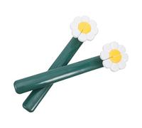 Mobestech 2pcs Foldable Plastic Flower-Shaped Recipe Book Stand for Kitchen and Study Room, Portable Reading Rack for Textbooks, Music Sheets, and Cookbook Display, Green and White