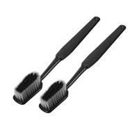 Mobestech 2pcs Giant Toothbrush Back Scrubber with Hanging Hole, Black Oversized Long Handle Shower Brush for Self Back Cleaning and Exfoliating, Large Bath Body Brush for Shower Use