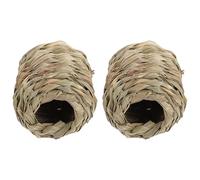 Mobestech 2pcs Hamster Tunnel House Hamster Hiding Place Bite-resistant Multi-purpose Straw Nest for Playing Small Squirrels and Small Animals