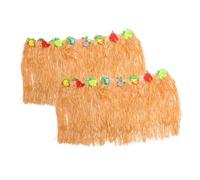 Mobestech 2pcs Hawaii Style Fringe Table Skirt for Party Decoration Tinsel Table Skirts Summer Festival Backdrop Vibrant Hawaiian Themed for Weddings and Events