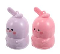 Mobestech 2pcs Hydrating Color Changing Lipstick Lip Balm for Women, Creamy Nourishing Rabbit Design, Portable Cute Bunny Shape, for Daily Makeup and Birthday Party Favors