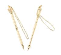 Mobestech 2pcs Jewish Bible Reading Pointer Metal Yad Hand Tool for Torah Scrolls and Scripture Study, Gold Crown Onion Head Design, Bar Mitzvah and Christian Baptism Present