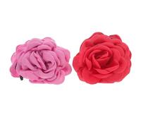 Mobestech 2pcs Large Flower Hair Claw Clips for Women, Sturdy Cloth Material with Elegant Decorative Design, Suitable for Dating and Long Period Use