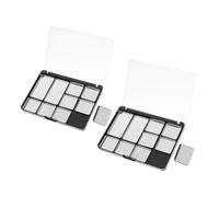 Mobestech 2pcs Magnetic Eyeshadow Palette with Empty Pans Makeup Tray Clear Lid for Easy Eyeshadow Storage and Travel Strong Magnet Base Keeps Pans Secure and Organized