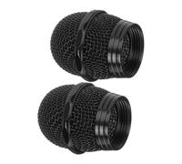 Mobestech 2pcs Metal Microphone Mesh Grille Replacement Anti-splash Microphone Ball Head for Ktv and Professional Recording Metal Construction with Audio and Easy Installation