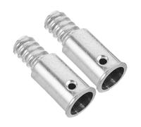 Mobestech 2pcs Metal Threaded Mop Handle Tips Telescopic Rod Connectors for Broom and Mop Extension Poles Replacement Accessories for Cleaning Tools