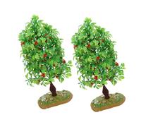 Mobestech 2Pcs Miniature Fruit Tree Model Lightweight Plastic for Sand Table Landscaping Micro Landscape Ornament DIY Gardening Decoration