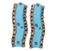 Mobestech 2pcs Miniature Resin River for Fairy Garden Compact Curved Creek Ornament for Sand Tray and Desktop Miniature Landscapes Versatile Decorative Water Feature for Creative Landscaping